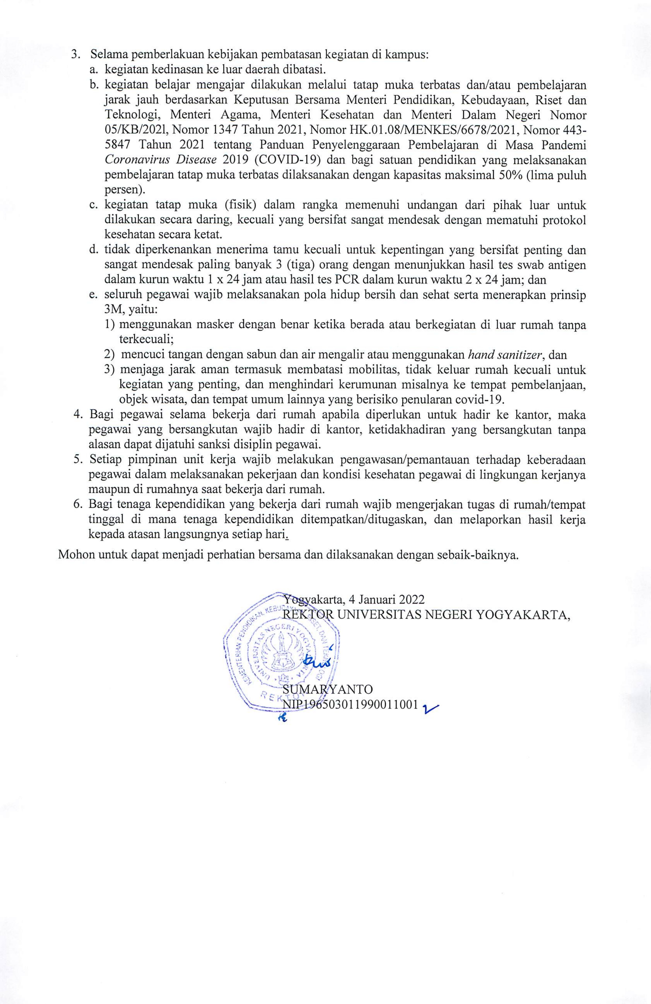 Surat Edaran Nomor 1 Tahun 2022