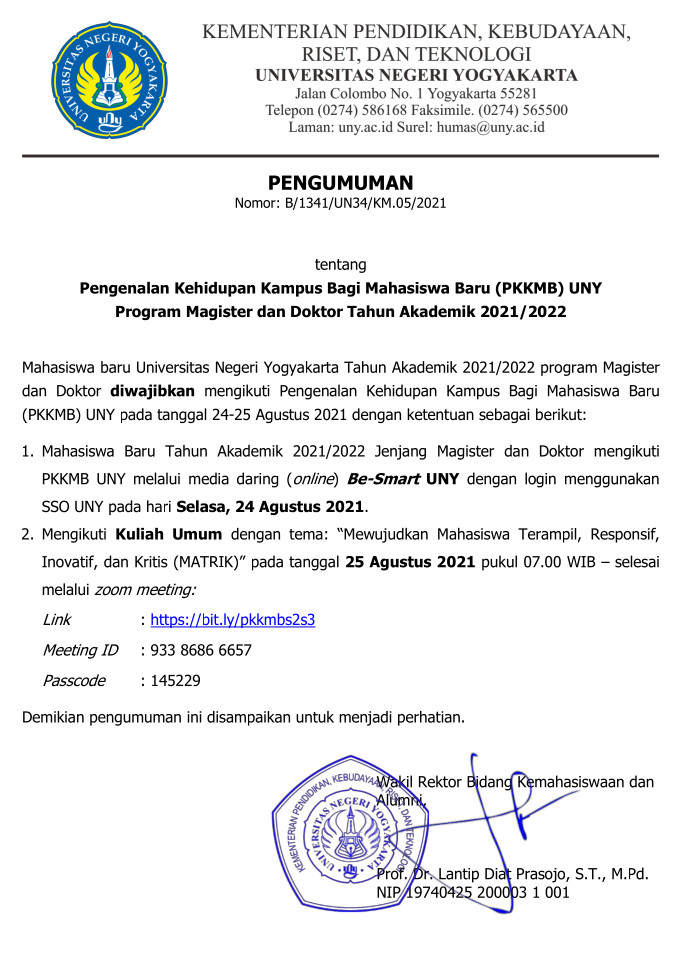 https://www.uny.ac.id/pengumuman/pengenalan-kehidupan-kampus-bagi-mahasiswa-baru-uny-program-s2-s3-ta-2021-2022