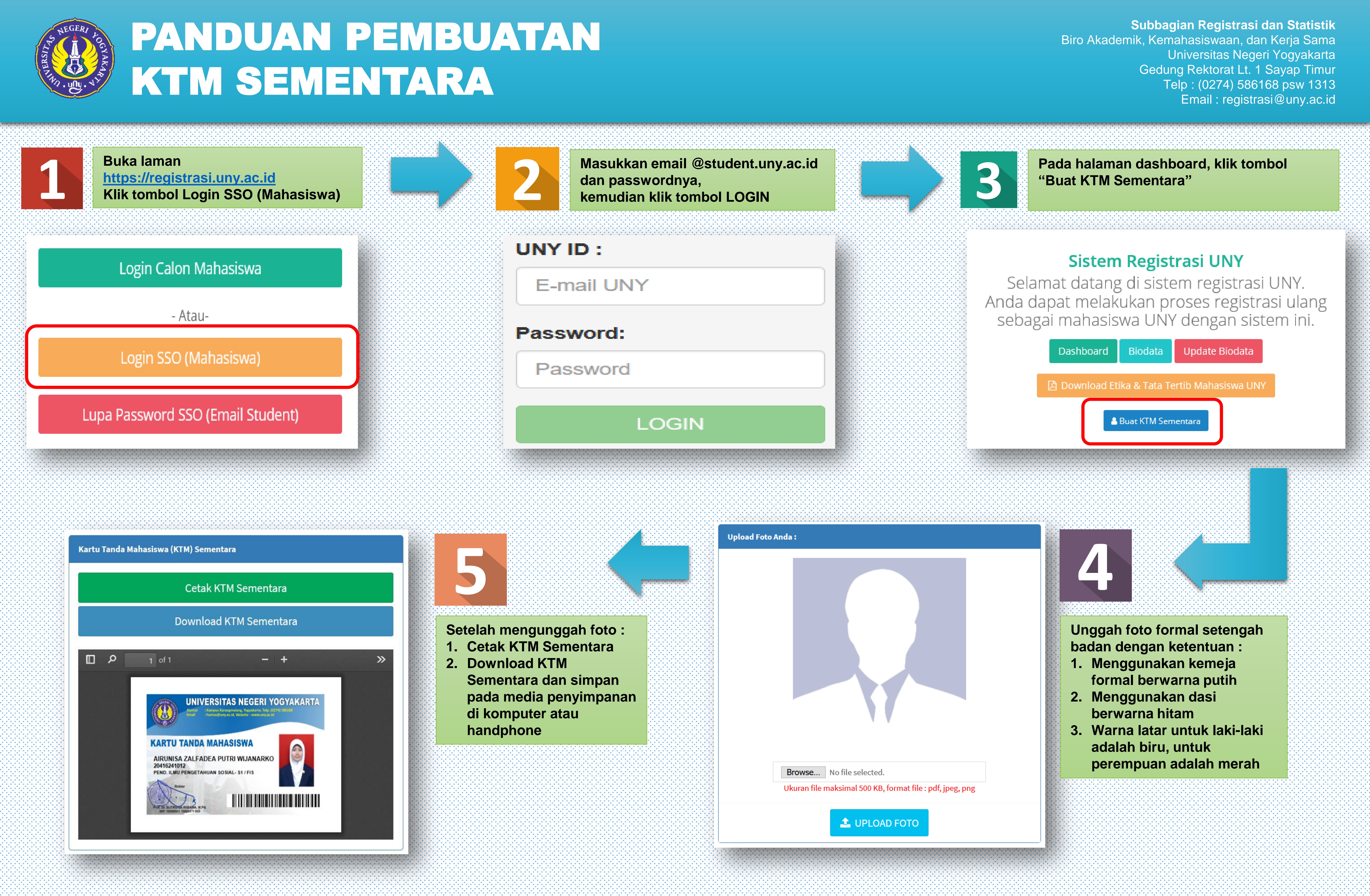 PANDUAN CETAK KTM SEMENTARA BAGI MAHASISWA BARU