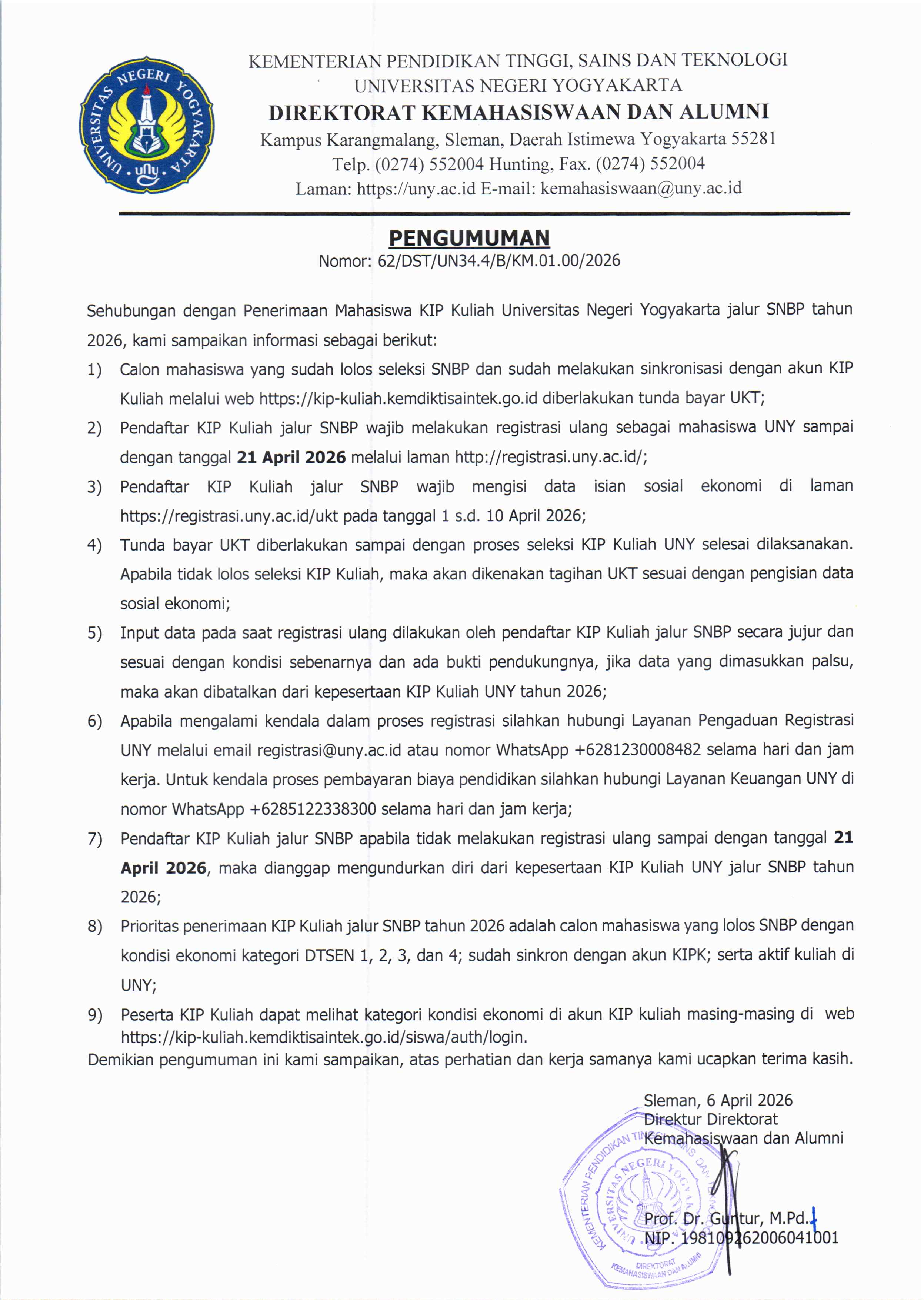 KIPK SNBP 2026